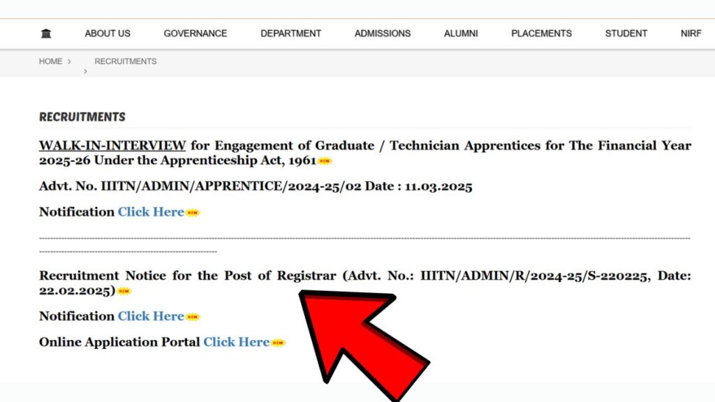 IIIT Nagpur Registrar Recruitment 2025 Exam Date-Admit Card Date & Steps to Download 5 IIIT Registrar recruitment 2025 Apply Online min
