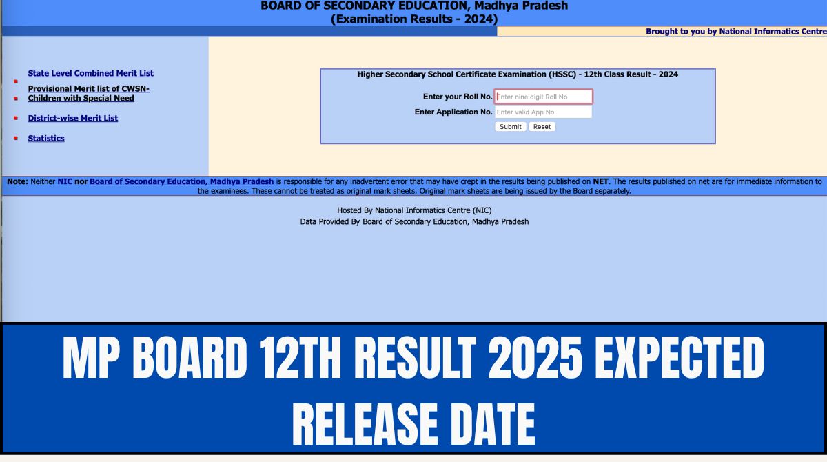 mpbse.nic.in 12th Class Result 2025: MP Board HSSC Result Release Date [Direct Link]