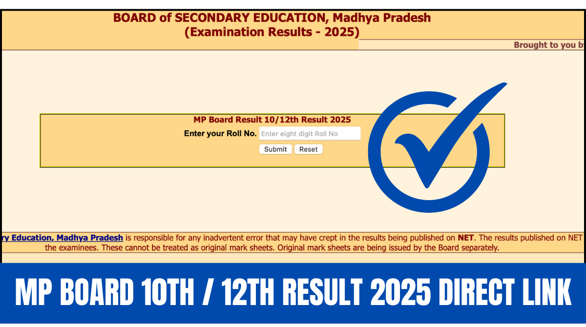 MP Board 10th& 12th Result 2025