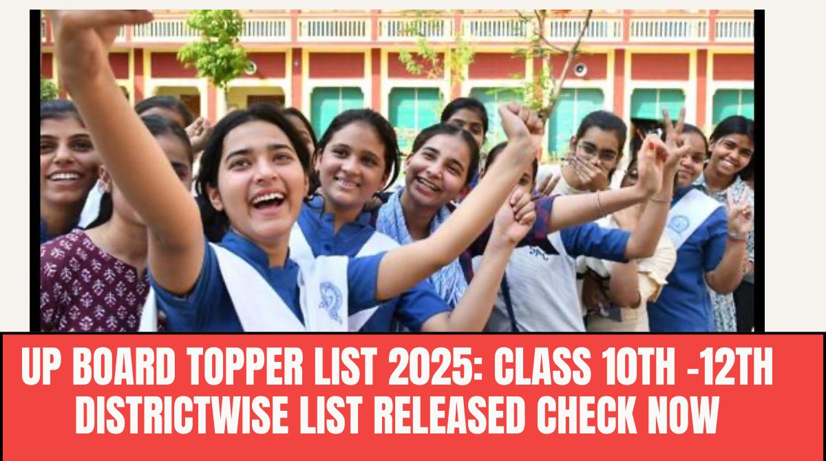 UP Board Topper List 2025: Class 10th -12th Districtwise List Released Check now